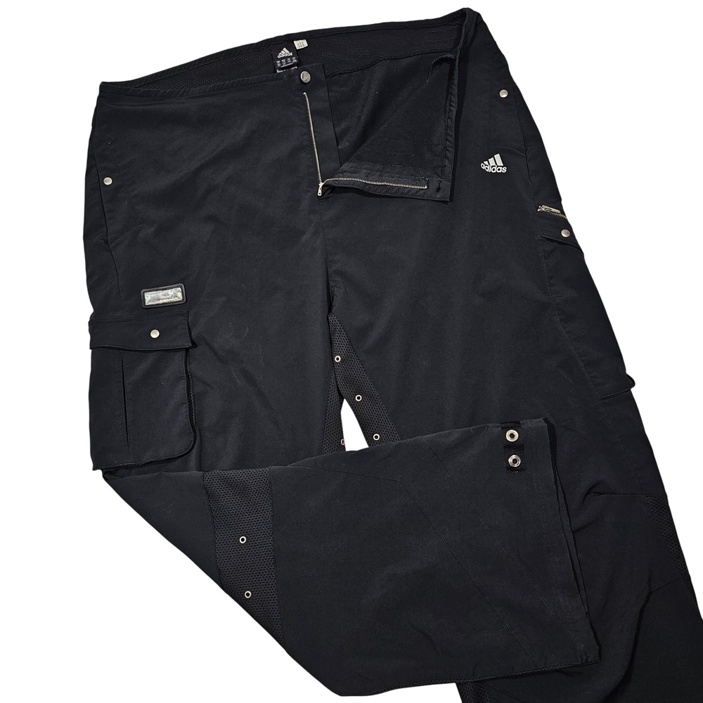 Adidas Cargo Pants Mens 4XL Black Remix Mesh Vents Techwear Streetwear